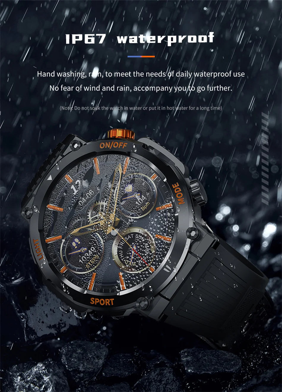 LED Flashlight Outdoor Sport Smartwatch Men Full Touch Screen Compass Waterproof Bluetooth Call Military SmartWatch Men 2024 New