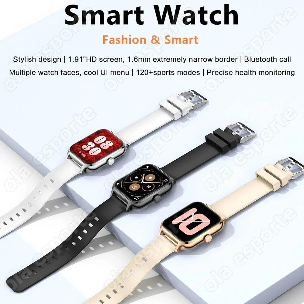 2024 New in 1.75" Women Smartwatch Bluetooth Call Heart Rate Blood Oxygen Tracker Sport Smart Watch Women Men for IOS Androird