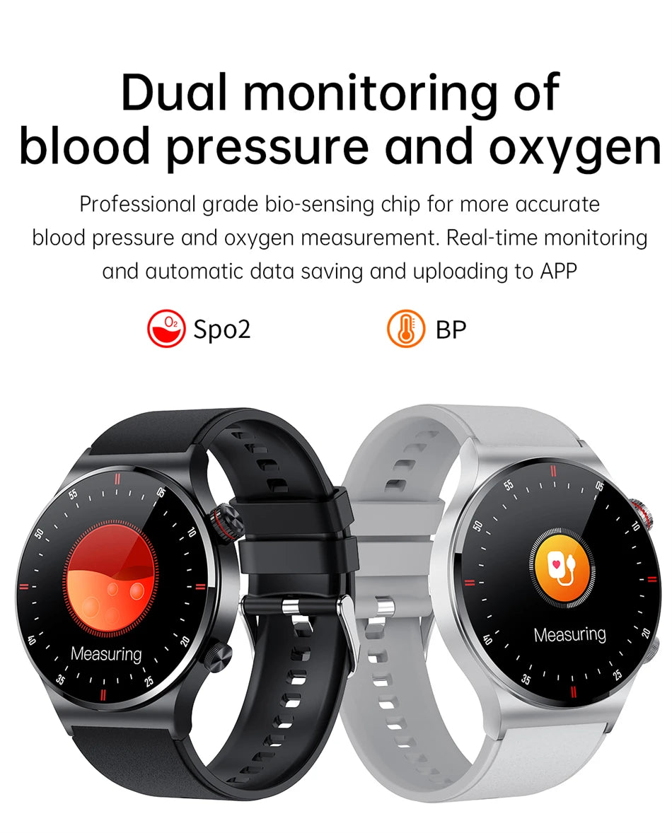 GPS ECG+PPG Bluetooth Call Smart Watch Men 2024 Sports Bracelet NFC Waterproof Custom Watch Face Men SmartWatch For IOS Android