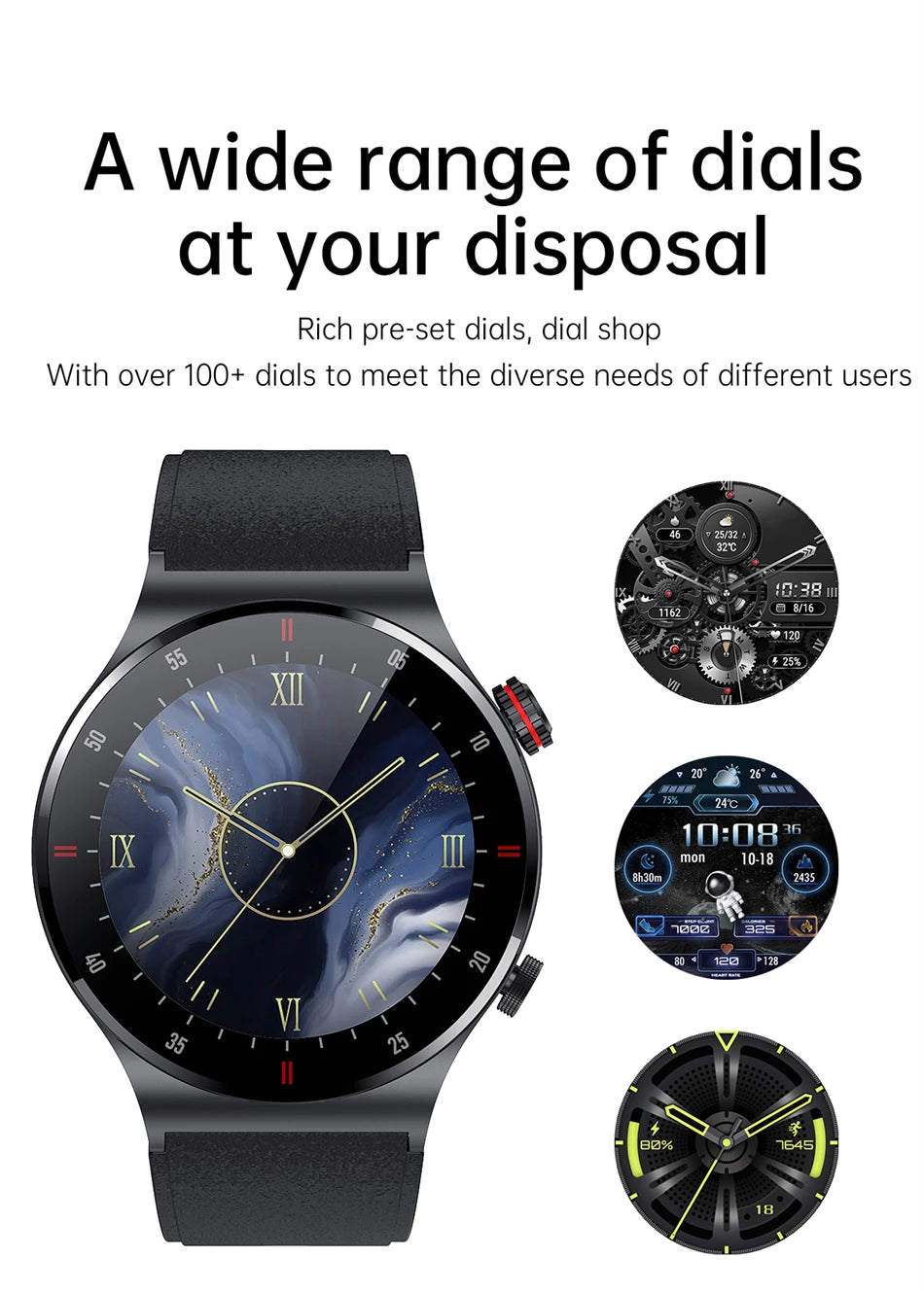 GPS ECG+PPG Bluetooth Call Smart Watch Men 2024 Sports Bracelet NFC Waterproof Custom Watch Face Men SmartWatch For IOS Android