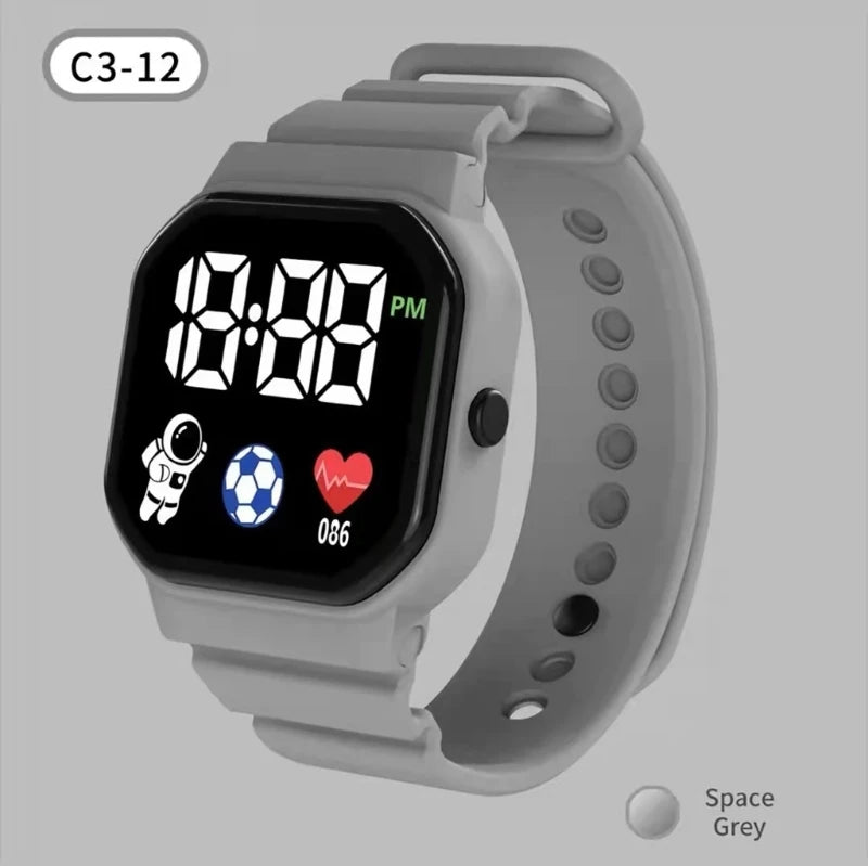 Lightweight Digital Watch LED Sports Watch Students Watch for Boys Girls Gift