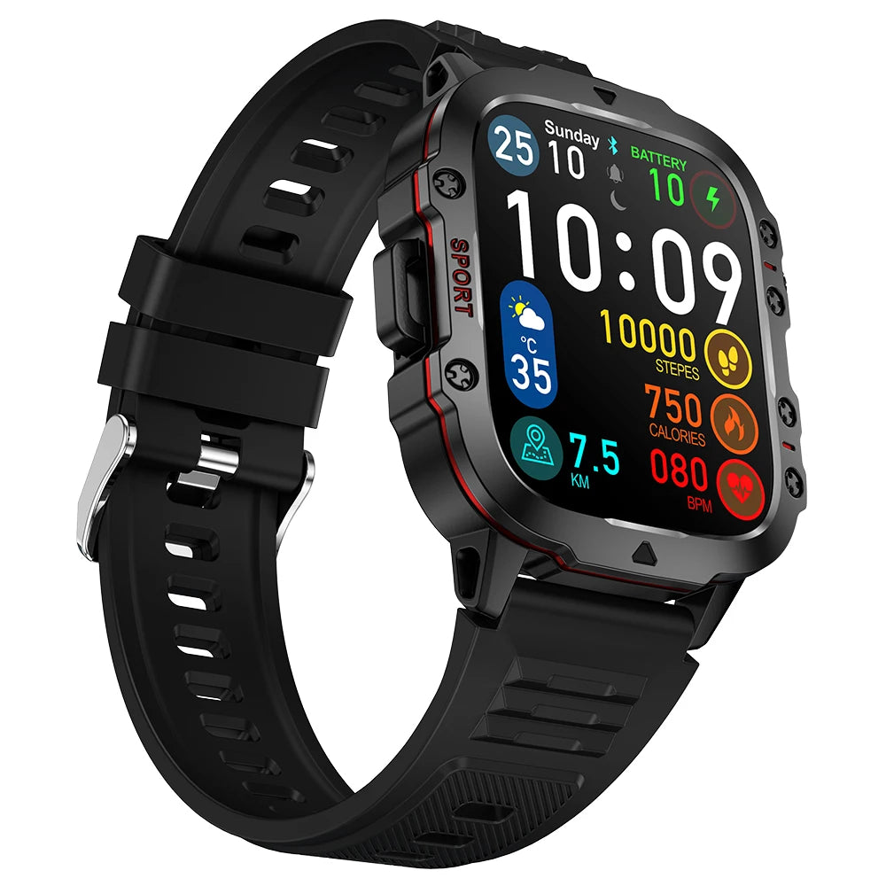 Smart Watch Men For Android IOS 3ATM Waterproof Outdoor Sport Fitness Tracker Heart Rate Monitor Bluetooth Call Smartwatch 2024