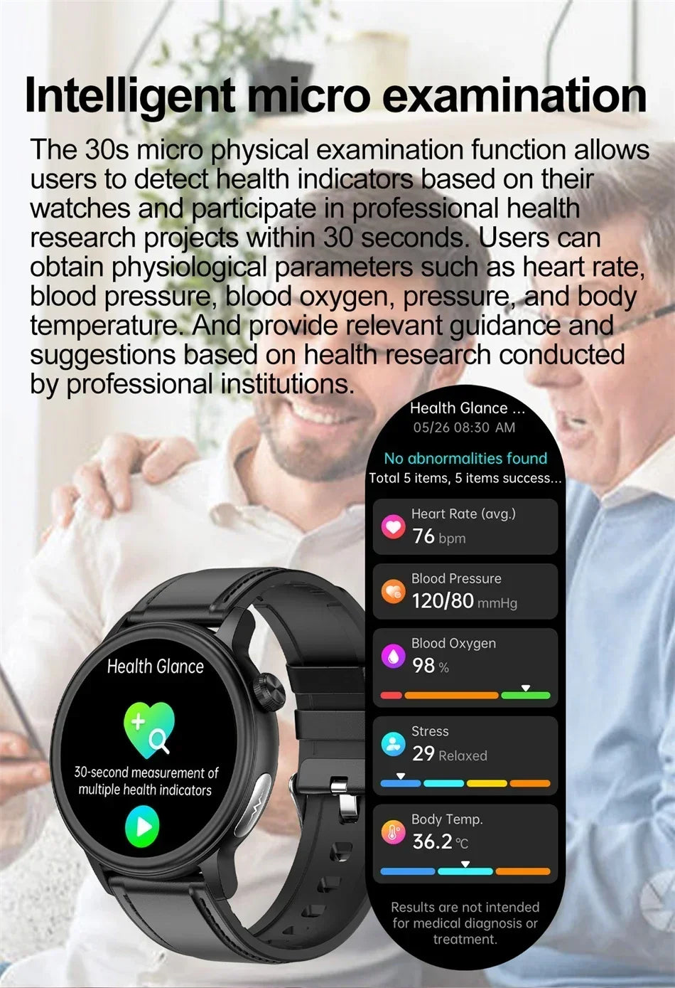 2024 New Blood Glucose Smart Watch Men ECG+HRV Blood Pressure Health Monitor Fitness Watches IP68 Waterproof Smartwatch Women