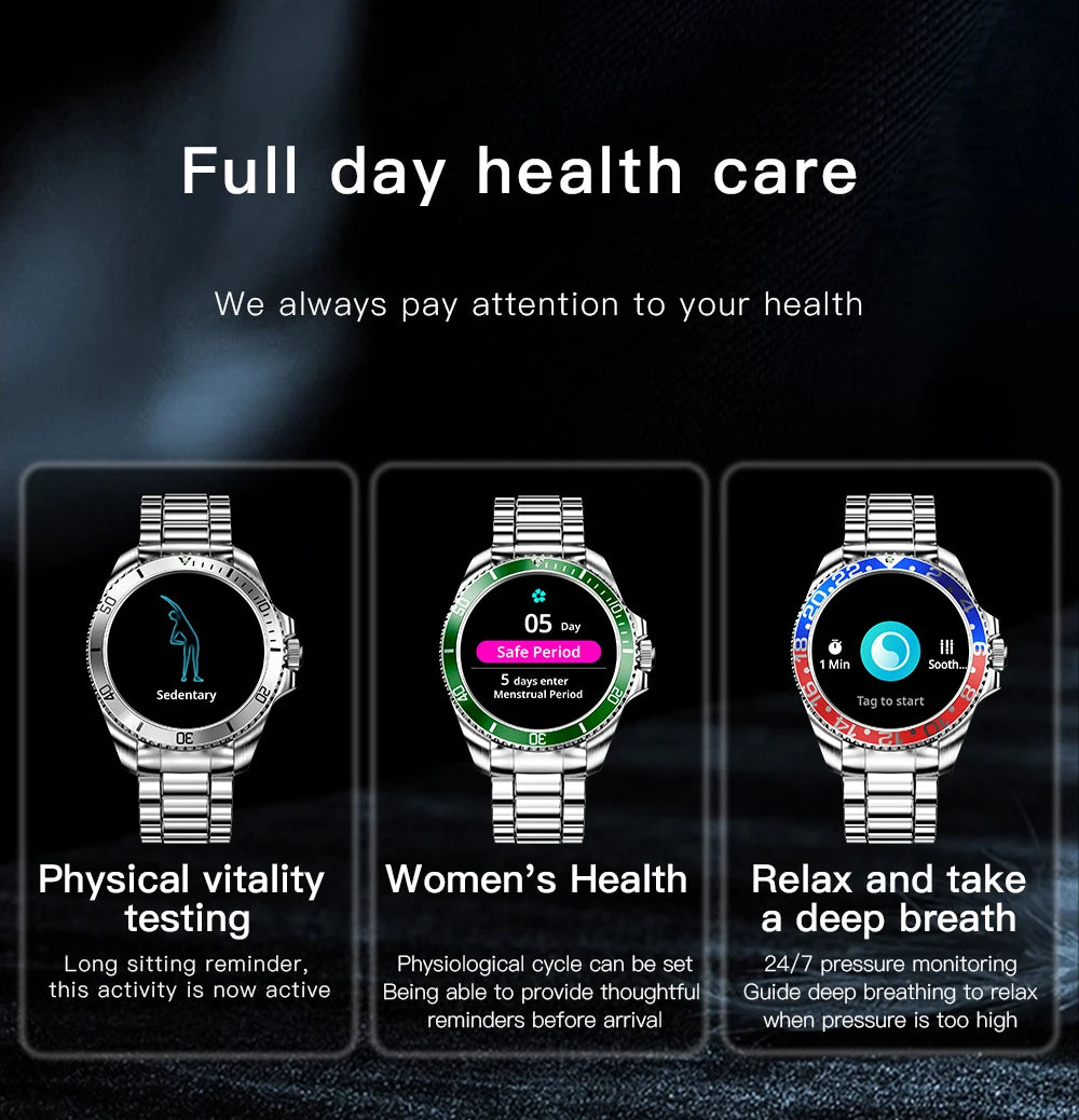 New  Fashion R1 Smartwatch 2024 Round Screen Metal Band Ip67 Waterproof Bluetooth Call Heart Rate Sport Wristband For Men R1 Pro