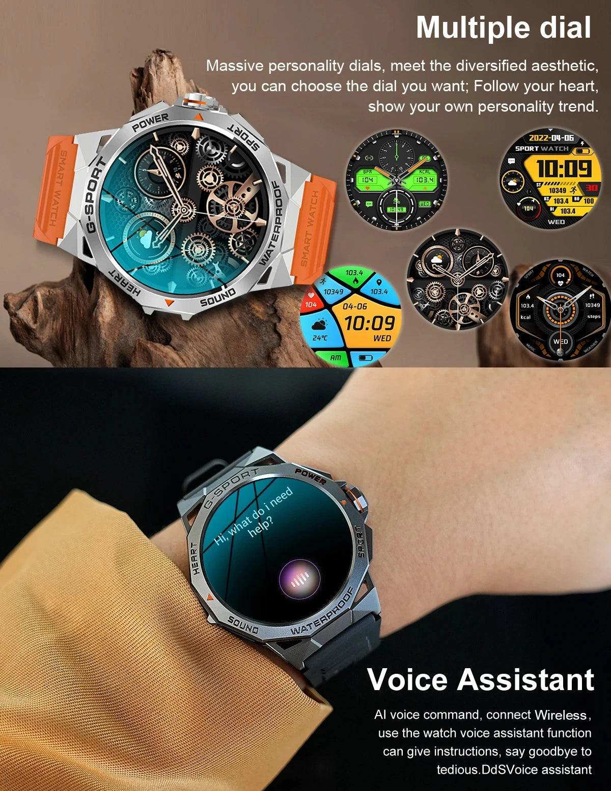 LIGE Men Smart Watch Wireless Voice Call AMOLED HD Display Watch Women Heart Rate Blood Oxygen Monitor Sport Smartwatch Man 2024