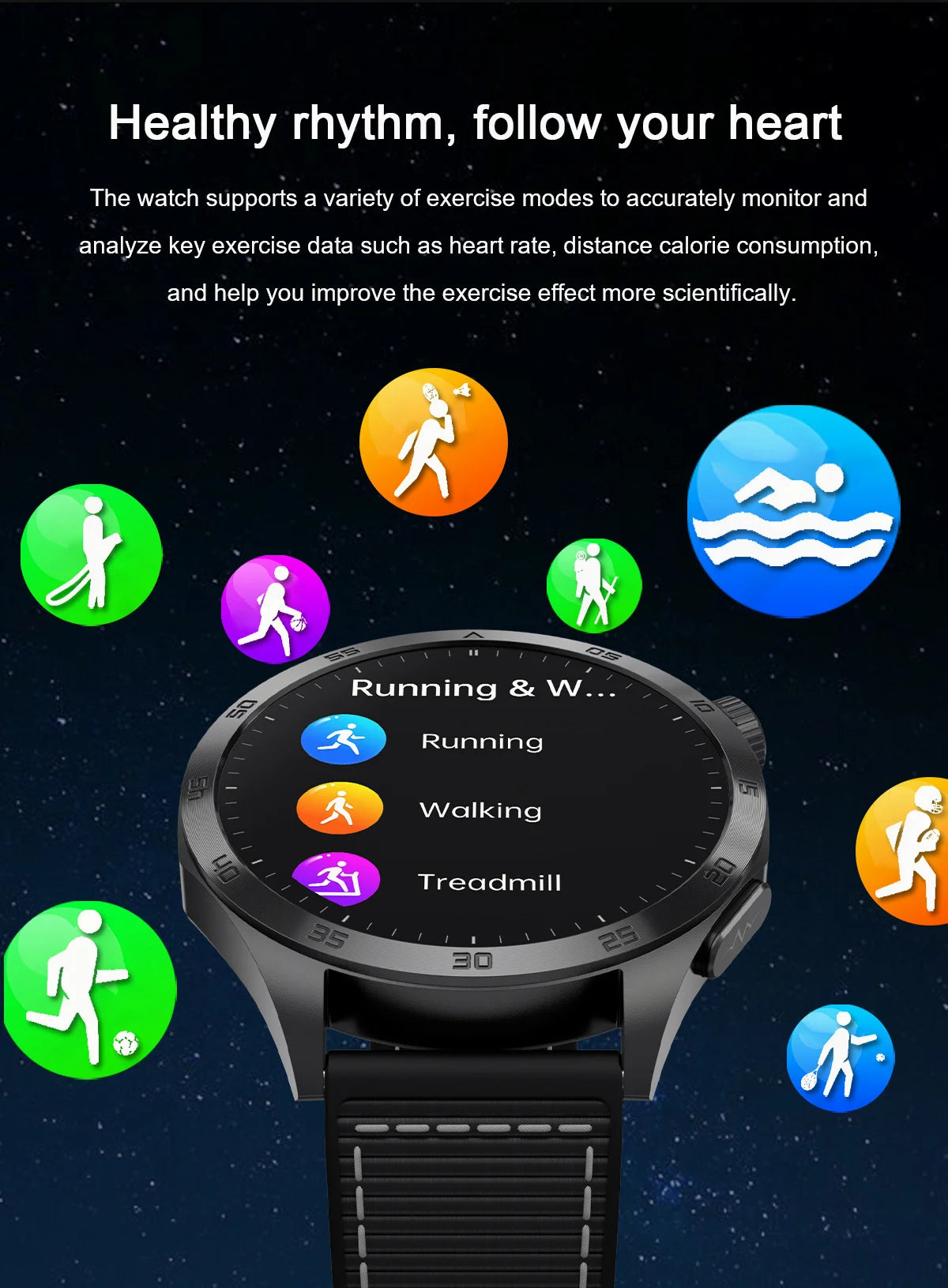 2024 New Blood Glucose Smart Watch for Men ECG Watches Blood Lipids Uric Acid Bluetooth Call Health Smartwatch Fitness Tracker