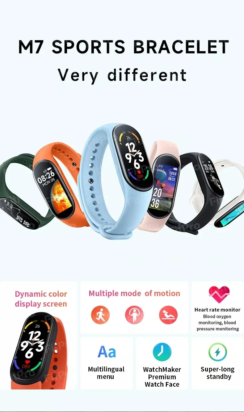 Smart Band Waterproof Sport Smart Watch Men Woman Blood Pressure Heart Rate Monitor Fitness Bracelet For Android IOS