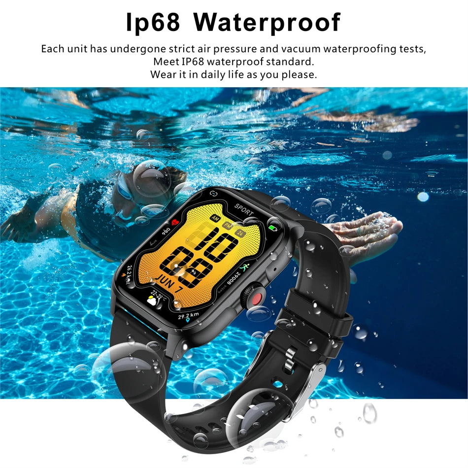 LIGE 2024 New Smart Watch Men Women Bluetooth Call 100+ Sport Fitness Tracker Sleep Monitor Message Reminder Couple Smartwatch