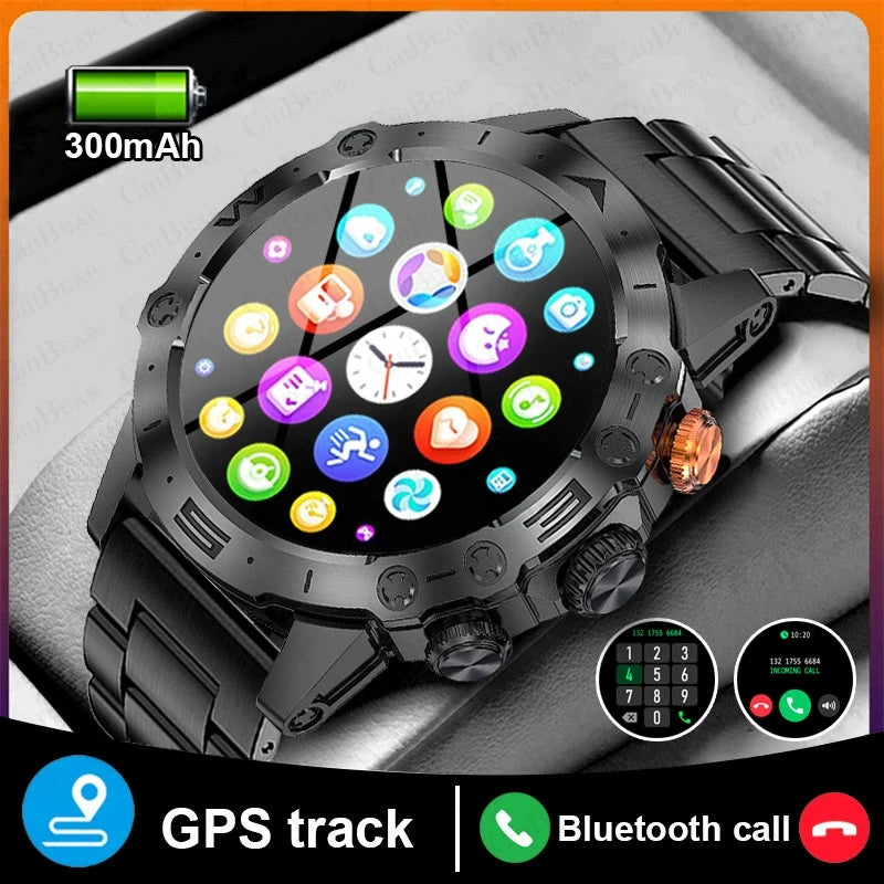 2024 New GPS Outdoor Fitness SmartWatch Men AI Voice Bluetooth Call Heart Rate Blood Pressure IP68 Waterproof Sports Smart Watch