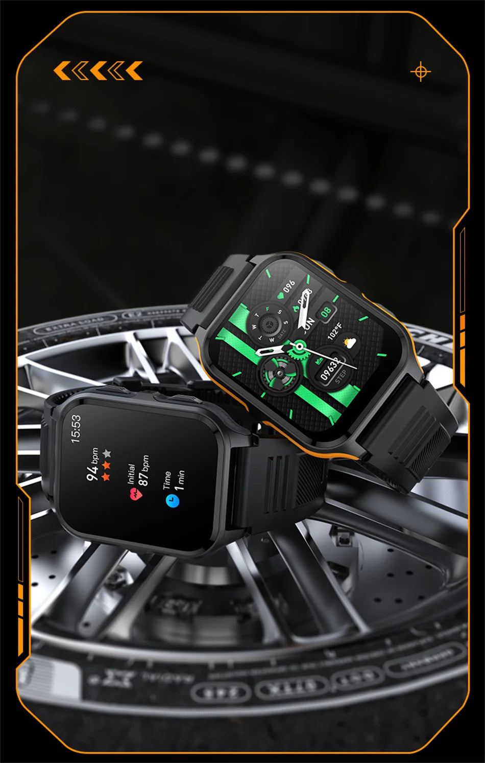 2024 New Military Outdoor 1.9" Smart Watch Men Bluetooth Call 100+ Sport modes Smartwatch IP68 Waterproof For Android iOS Phone