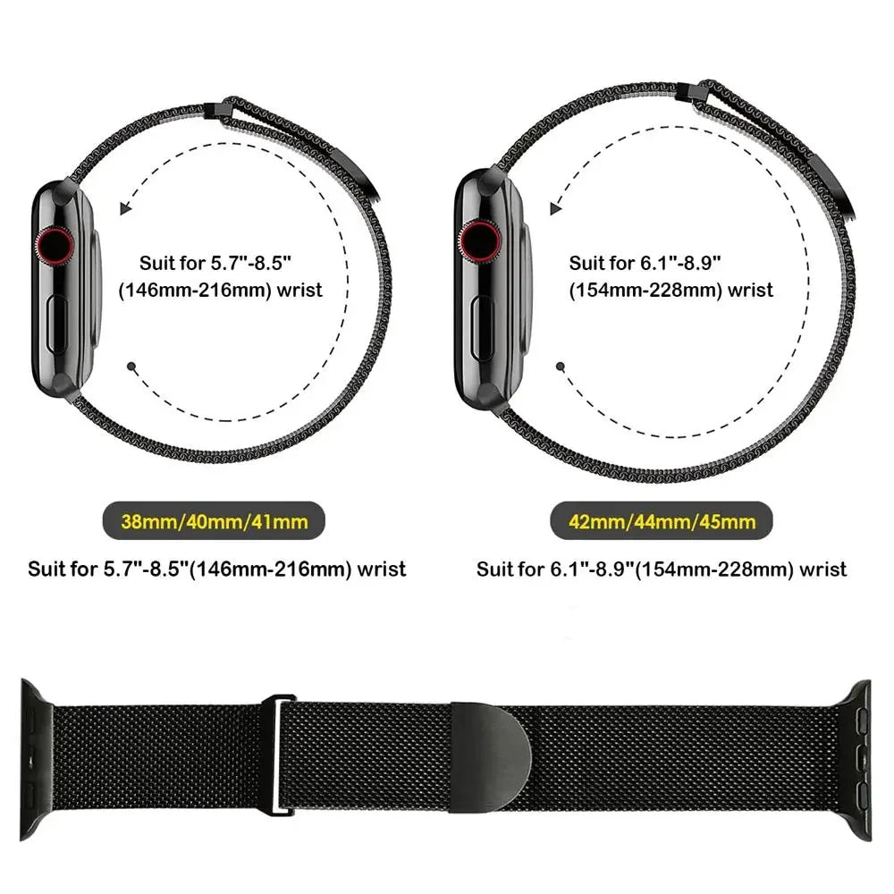 Milanese Strap for Apple Watch Band Ultra2 49mm 9 8 7 45mm 41mm Metal Magnetic Bracelet iWatch 6 5 4 SE 44mm 40mm 42mm 38mm Belt