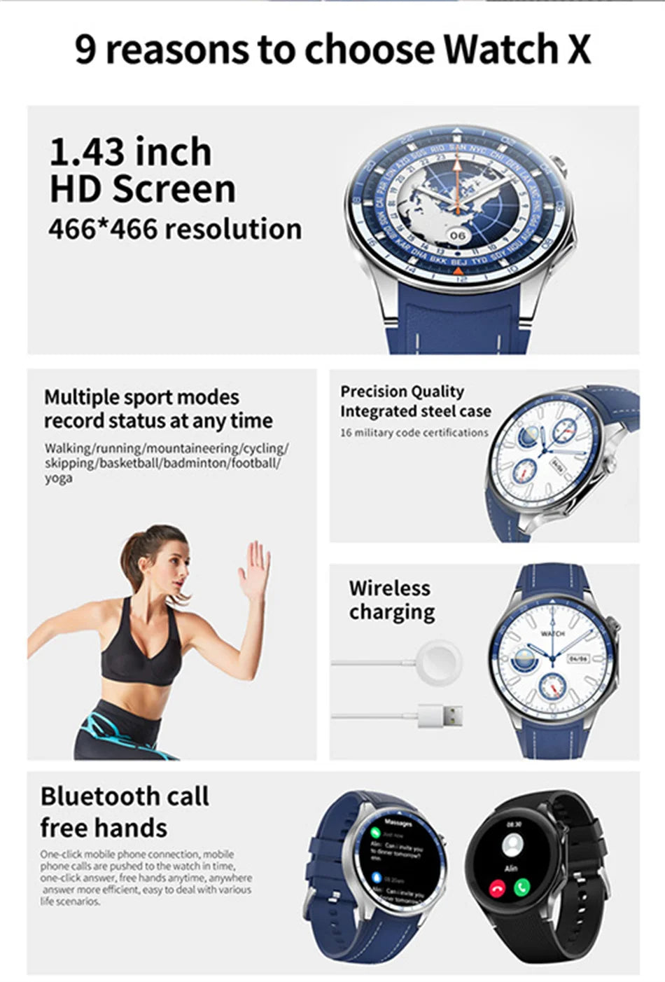 2024 New For HUAWEI IOS Watch X High-End Business Watch AMOLED HD Screen Smartwatch Men Sports Fitness Waterproof Bracelet+Box