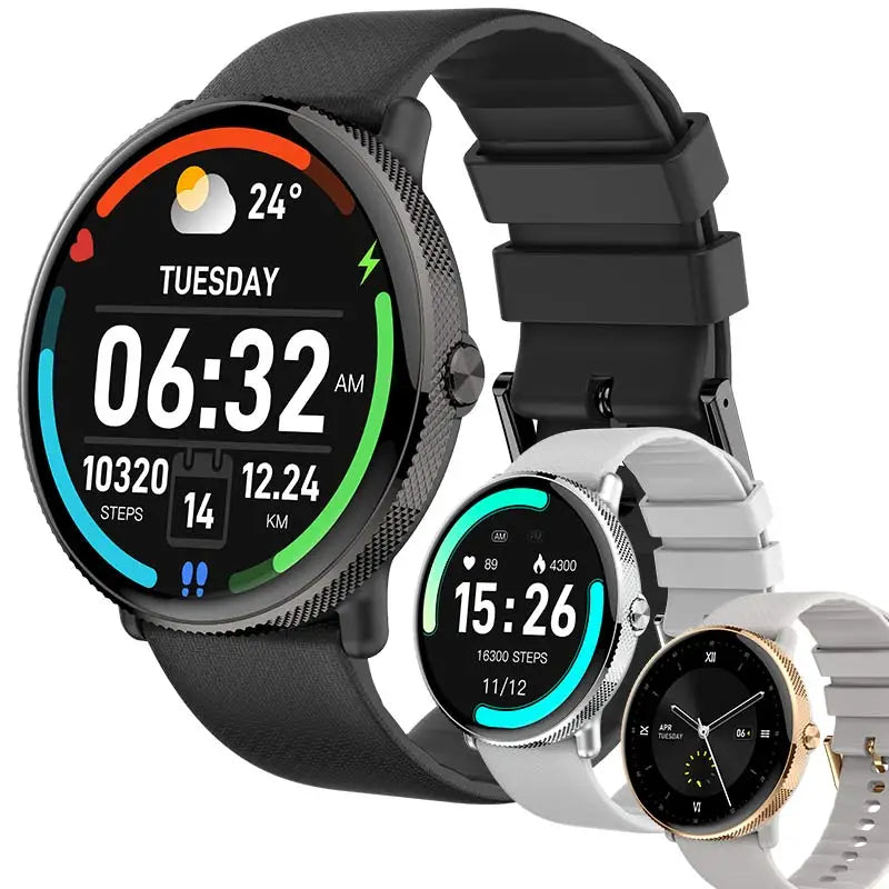 New Women Smart Watch 2024 Full Touch Amoled Screen Waterproof 100+Watch Faces Health Monitor Sport Fitness Smartwatch Lady Gift