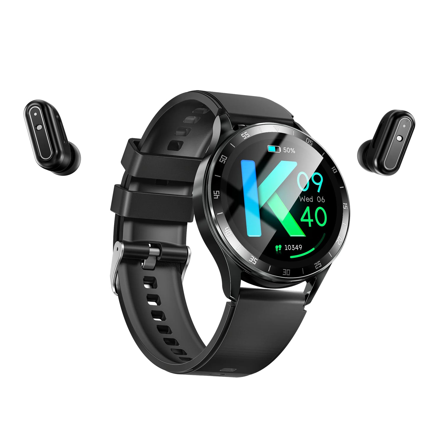 Smart Watch 2024 Bluetooth Headset Smartwatch 2-in-1 Bluetooth Call Health Monitor Fitness Tracker Smartwatch For Men And Women