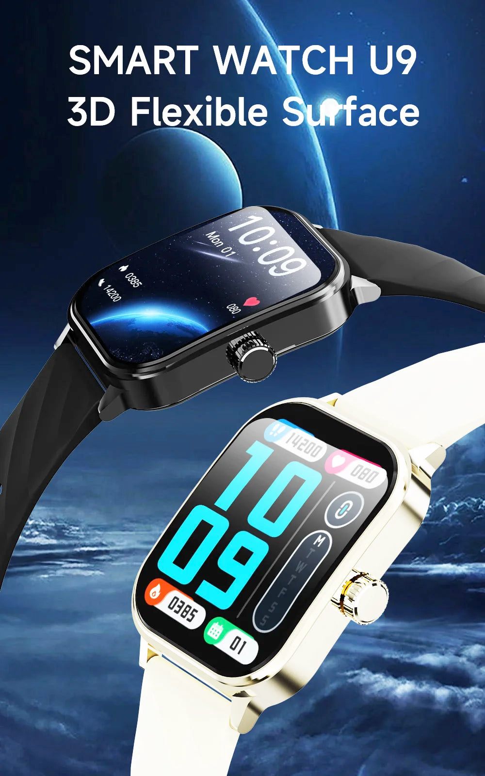 2.1" Men Blue Tooth Call Heart Rate Blood Sugar Temperature Health Smart Watch Sports Fitness Waterproof Women 2024 Smartwatch