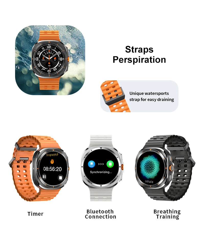 2024 New TF7 Ultra Smartwatch Bluetooth Call Flashlight AI Voice Assistant Heart Rate Detection Sports Mode Men Woman Smartwatch