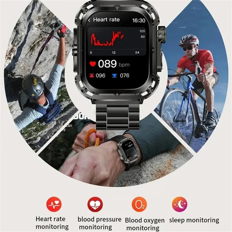 New 2024 Smart Watch Ip68 Waterproof Bluetooth Call Smartwatch Gesture Control 100+ Sports Mode Outdoor Wristwatches for Men