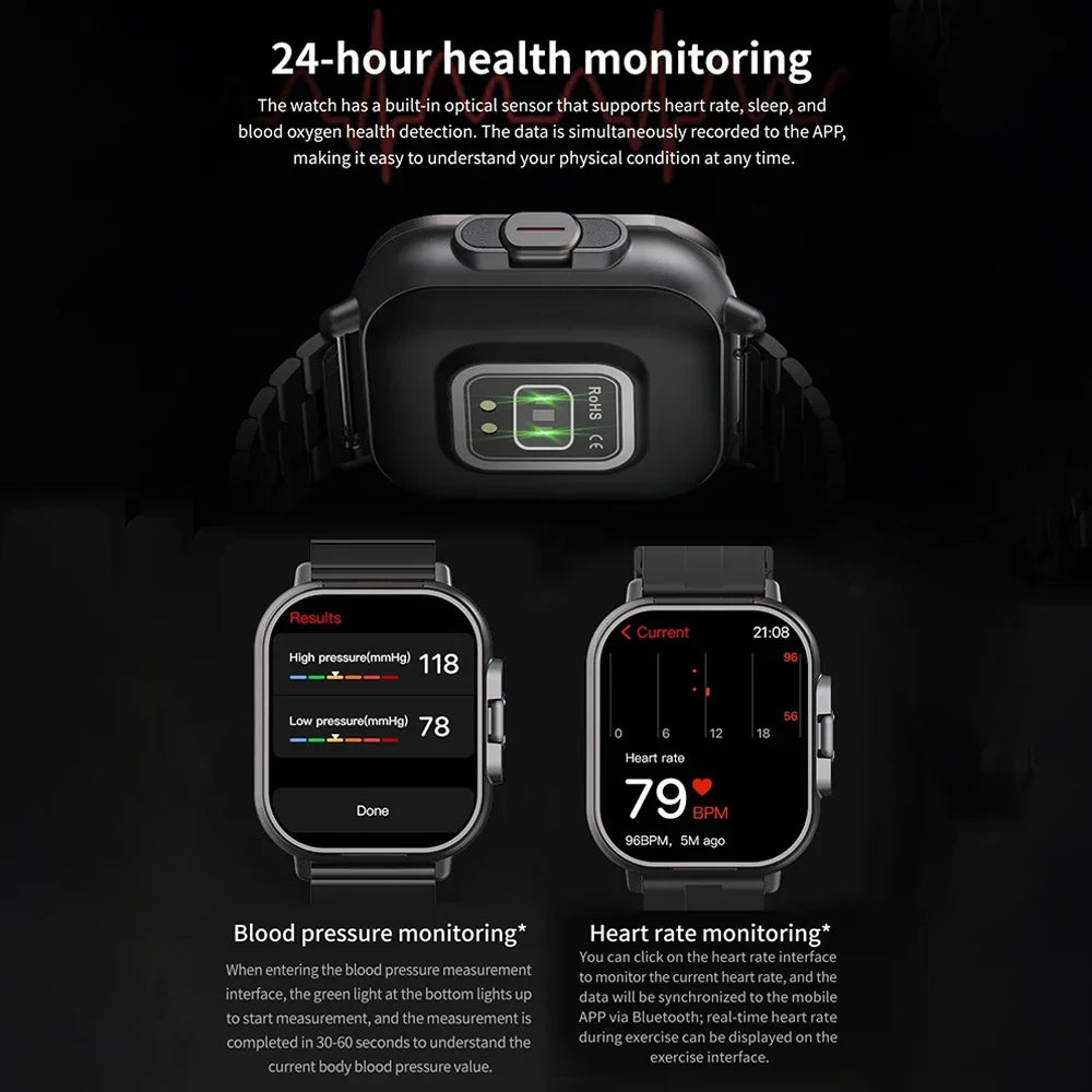 D8 NFC Smart Watch Bracelet 2 in 1 TWS Wireless Earbuds 2.01Inch Heart Rate Blood Pressure Sports Waterproof Smartwatch 2024 New