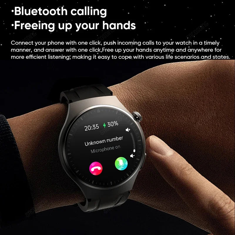 2024 New Health Blood Glucose Smart Watch Men ECG+PPG Bluetooth Call AMOLED Clock Waterproof Sport Smartwatch For Huawei Xiaomi