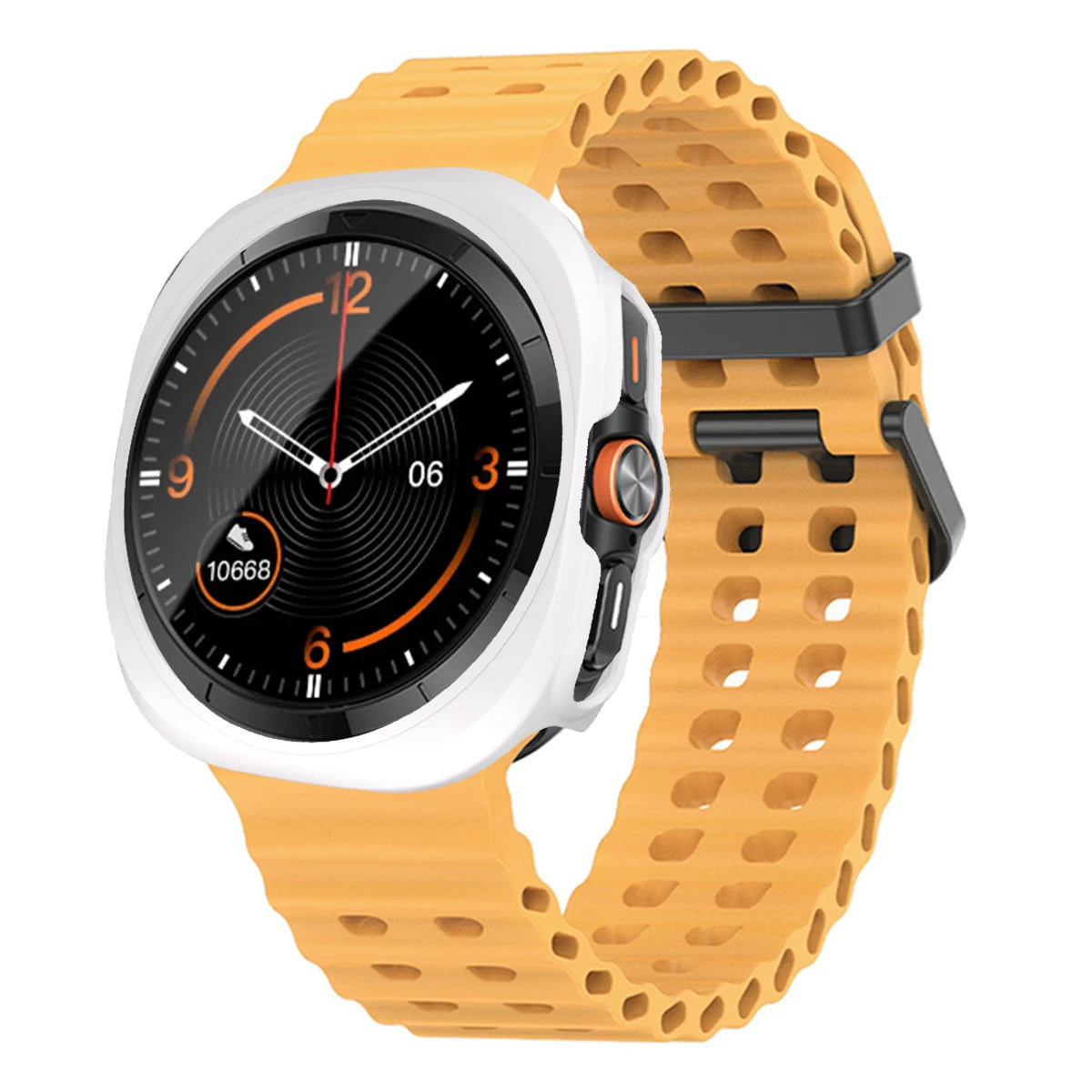 Case+Strap for Samsung Galaxy Watch 7 Ultra 47mm Sport Silicone Band Bracelet PC Case Protective Cover for Galaxy Watch 7 Ultra