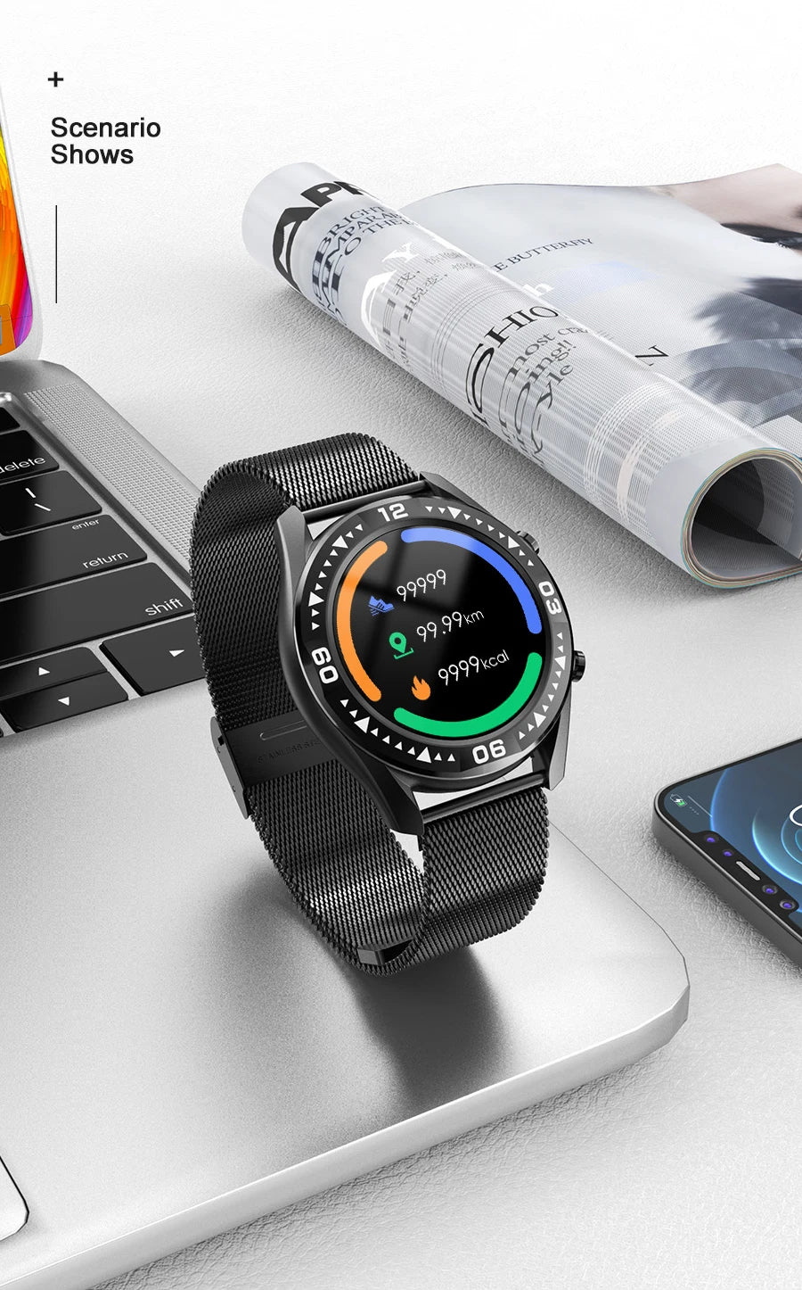 2024 New Smart Watch With 8G Memory BT Call Full Touch Screen IP67 Waterproof Men Smartwatch For Android IOS HUAWEI XIAOMI Phone