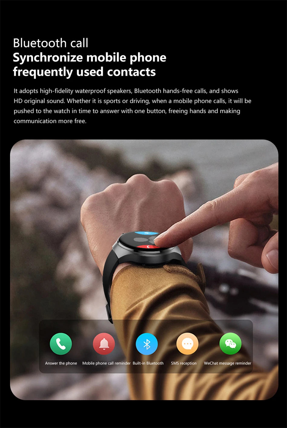 LIGE Smart Watch Men Women Bluetooth Call Watch GPS Waterproof Sports Fitness Bracelet Healthy Smartwatch Men For Huawei 2024