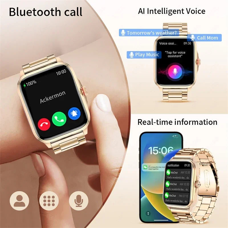 2024 Newest T90 Smart Watch xiaomi mi watch Support Bluetooth Calls Heart Rate Monitor Smartwatch for Men Women