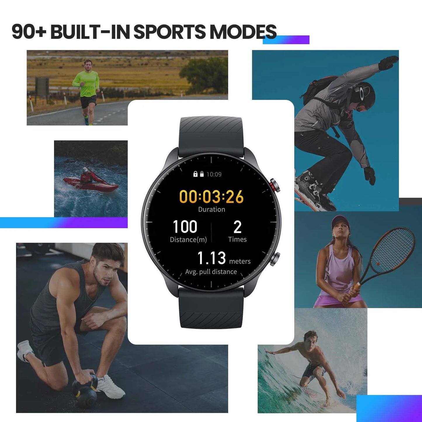 [New Version] Amazfit GTR 2 New Version Smartwatch 46mm  Alexa Curved Bezel-less Design Ultra-long Battery Life Smart Watch