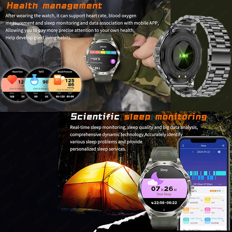 2024 New For HUAWEI Men Sports Smart Watch 1.85 Inch Ultra HD AMOLED Screen 710 Mah Battery Bluetooth Call Heart Rate SmartWatch