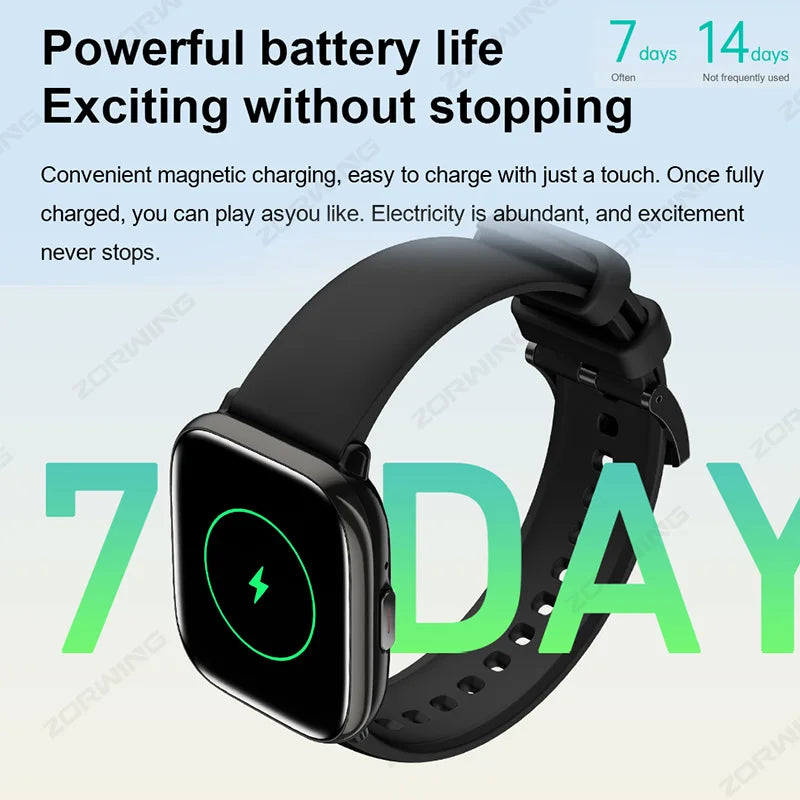 HD12 AMOLED Screen Smart Watch Men Women Bluetooth Call NFC Calendar Smartwatch Heart Rate Blood Pressure Sport Watch 40mm 2024