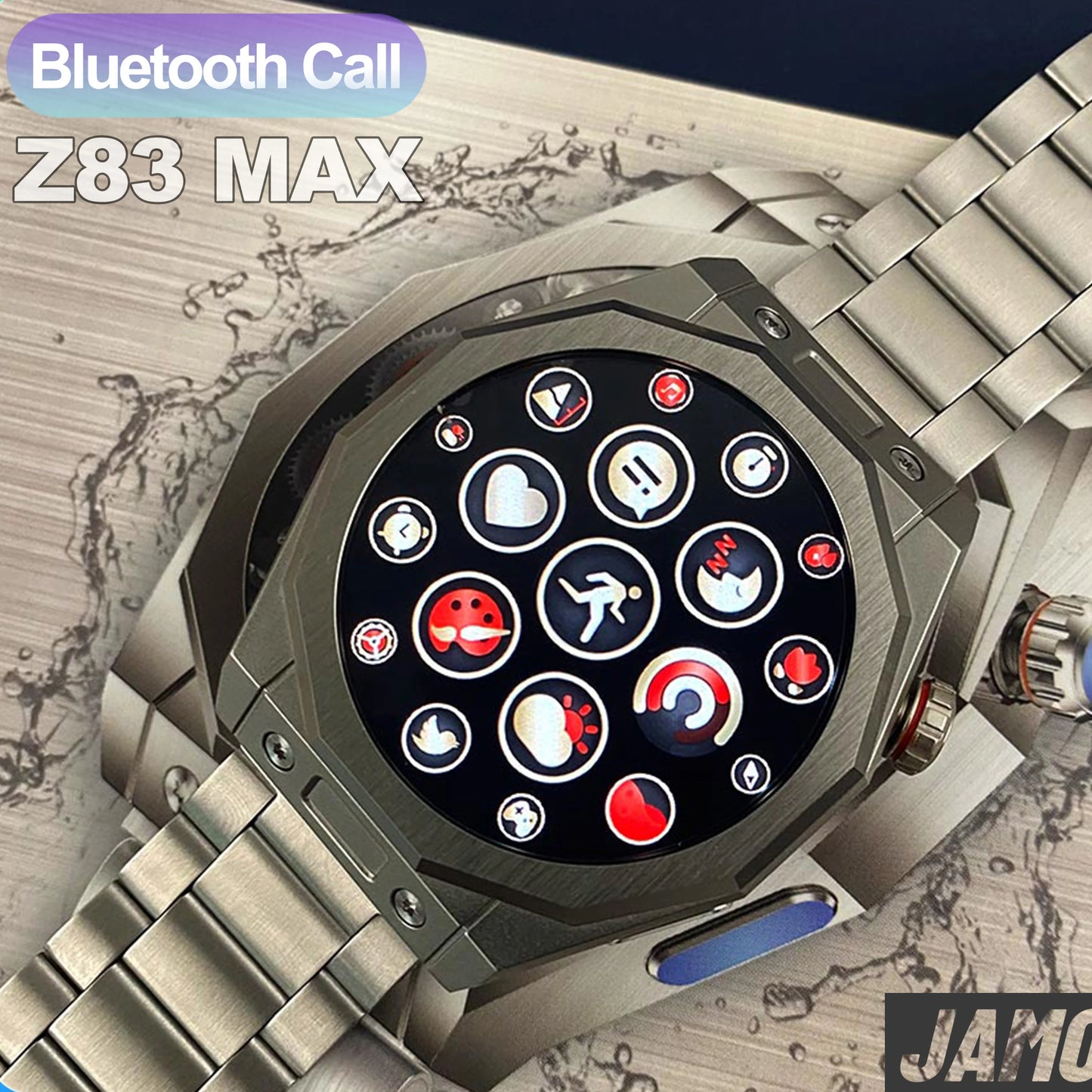 Z83 Max Smart Watch 2024 Bluetooth Calling1.52inch Screen IP68 Waterproof Heart Rate Blood Pressure Sports Smartwatch for Men