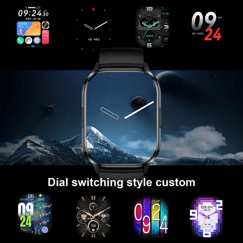 2024 New AMOLED Screen Smart Watch Always Show Time Bluetooth Call Series High Refresh Rtae Smartwatch Men Sport Watches Women