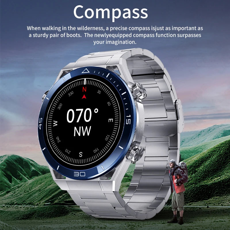 LIGE 454*454 HD Smart Watch Men Bluetooth Call ECG+PPG Smartwatches GPS Sport Trackering Waterproof Watches For Android IOS 2024