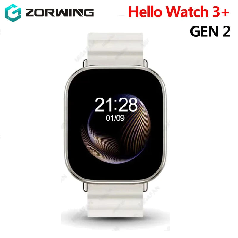 Hello Watch 3+ Gen 2 Smart Watch AMOLED Men Photo Album Recording Smartwatch Black 1GB Local Music EBook Bluetooth 2024