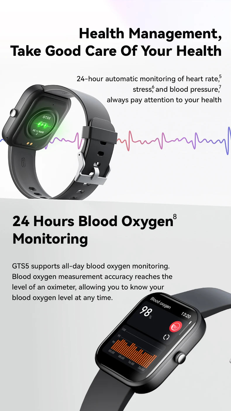 2024 New Xiaomi Smart Watch Men Women Heart Rate Blood Pressure Oxygen Full Touch Fitness Tracker Waterproof Sports Smartwatch