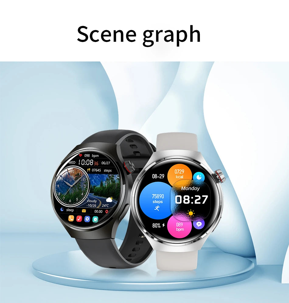 LIGE NFC Smart Watch Men 1.52 inch AMOLED Screen Wireless Call Health Monitor Waterproof Watch Sports Smartwatch 2024 For Huawei