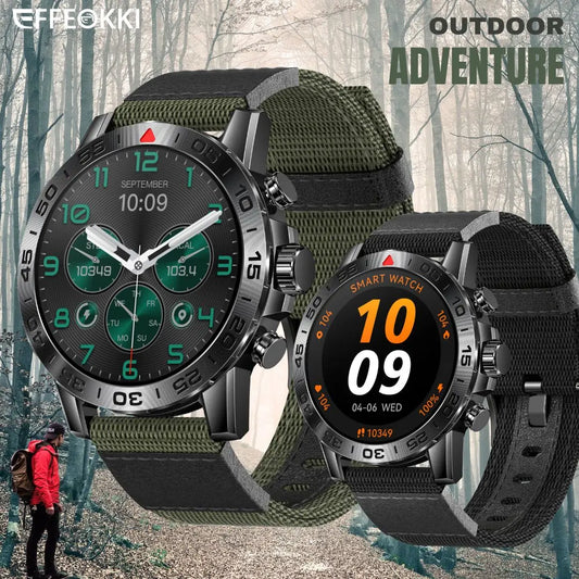 Outdoor Sport Smartwatch For Men 1.39" Fitness Tracker Bluetooth Call Blood Pressure Waterproof Rugged Smart Watch New 2024