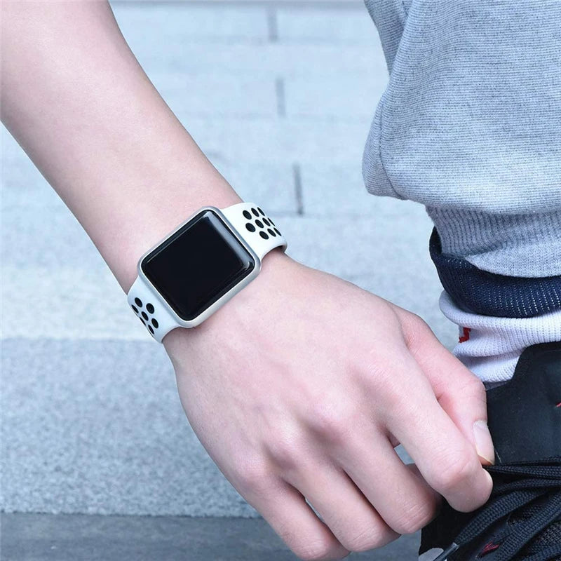 Sport Strap for Apple Watch Ultra 49mm Series 9 8 7 41mm 45mm 44mm 40mm 38MM 42MM Breathable wrist Bracelet iWatch 6 SE 5 3 Band