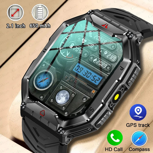 2024 New For Huawei Xiaomi 2.1 inch Bluetooth Call Smart Watch Men Multi Sport Fitness Heart Rate IP68 Waterproof Smartwatch Man