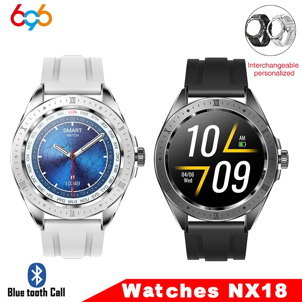 New Double Strap Blue Tooth Call Men Smart Watch Sound Recording Heart Rate IP68 Waterproof Health monitoring 2024 Smartwatch