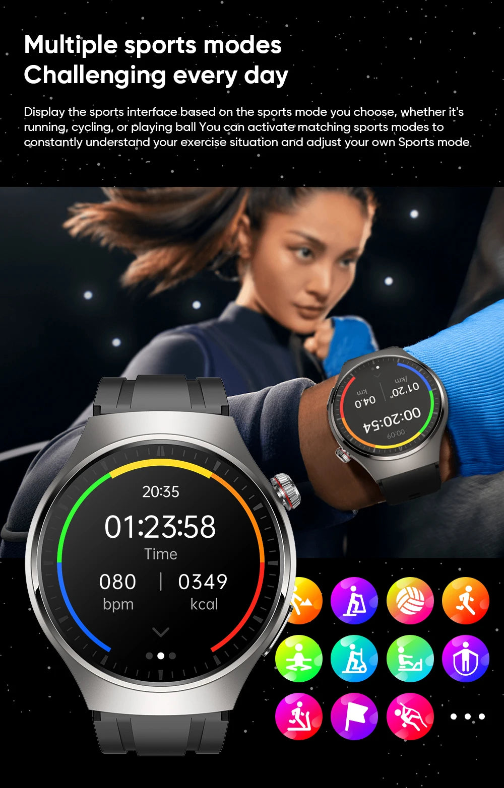 For Android ios Health Monitor Smart Watches Men Heart Rate ECG+PPG AMOLED 466*466 HD Screen Bluetooth Call SmartWatch 2024 New