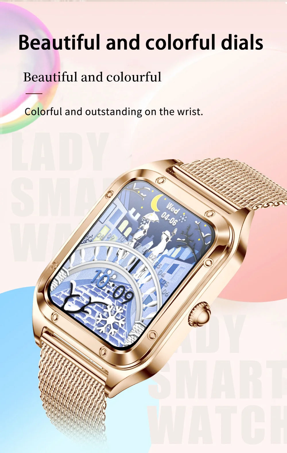 Women Fashion 1.59" Blue Tooth Call Smart Watch Heart Rate Blood Oxygen Sports Fitness Lady Watches Waterproof 2024 Smartwatch