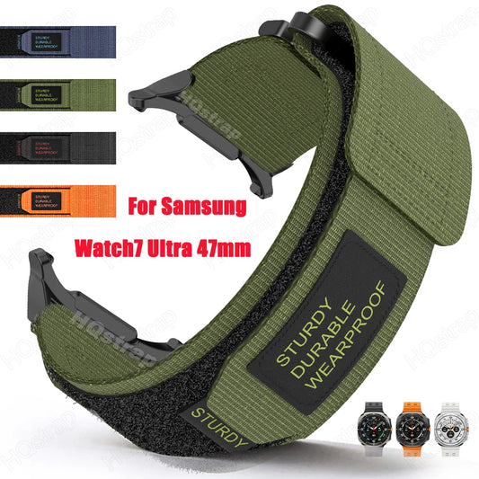 New Sport Nylon Loop Strap for Samsung Galaxy  Watch 7 Ultra 47mm Band Bracelet for Samsung Watch 7 Ultra Watchbands Accessories