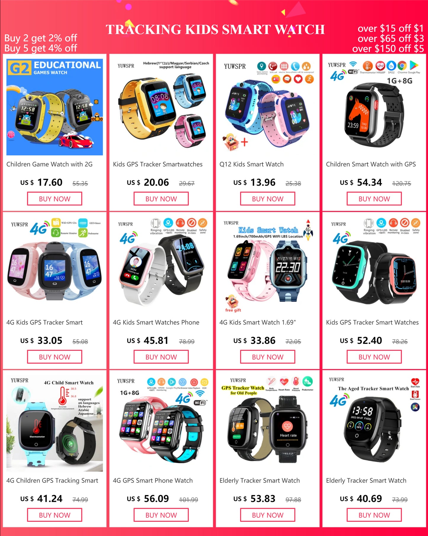 Q12 Kids Smart Watch Waterproof LBS Location Support Hebrew 2G SIM Card Listen Baby Tracking Boys Girls Smartwatch Clock Gift