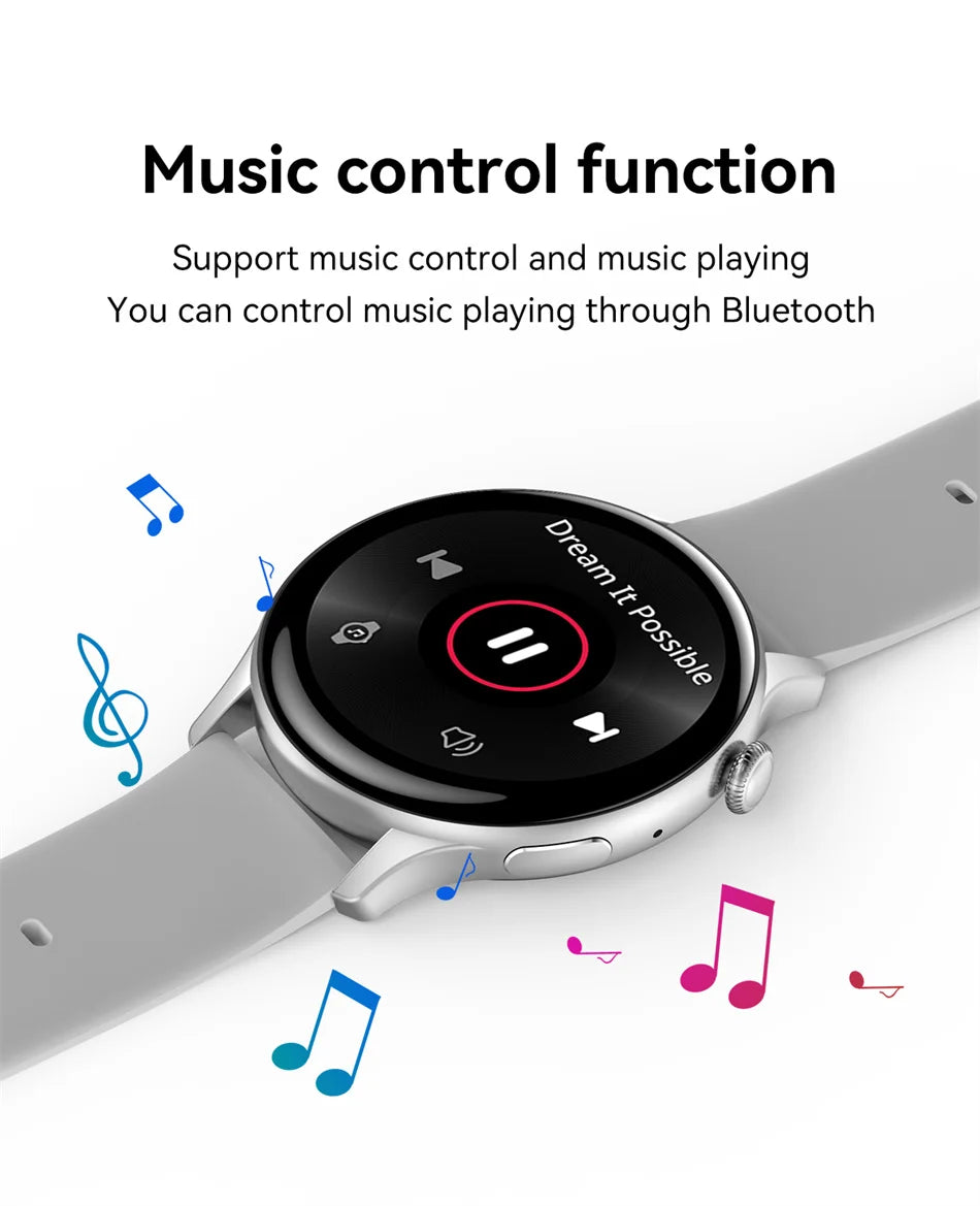 2024 New For Xiaomi Huawei 1.43 inch Bluetooth Call Smart Watch Women Men AMOLED 466*466 HD Pixel Display Smart Watch Ladies