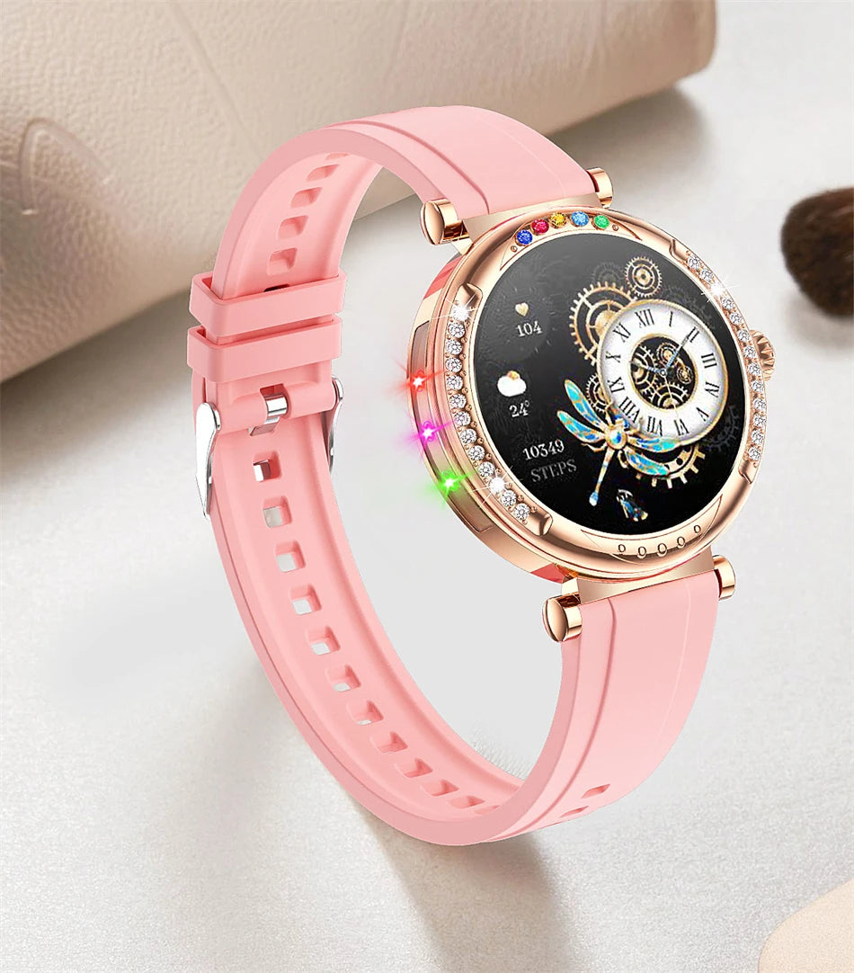 2024 Bluetooth Call Smart Watch Women Custom Dial Smartwatch For Android IOS Waterproof Music Watches Full Touch Bracelet Clock