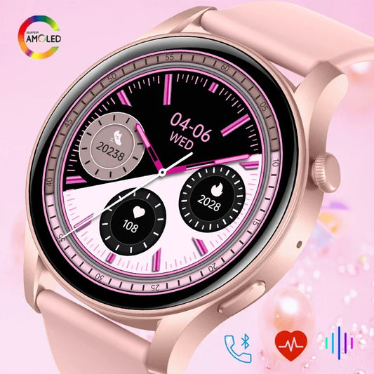 MAOYUAN 2024 New Bluetooth Call Smart Watch for Women and Men with Multi Sport Mode AMOLED Screen Waterproof Couple Smartwatch