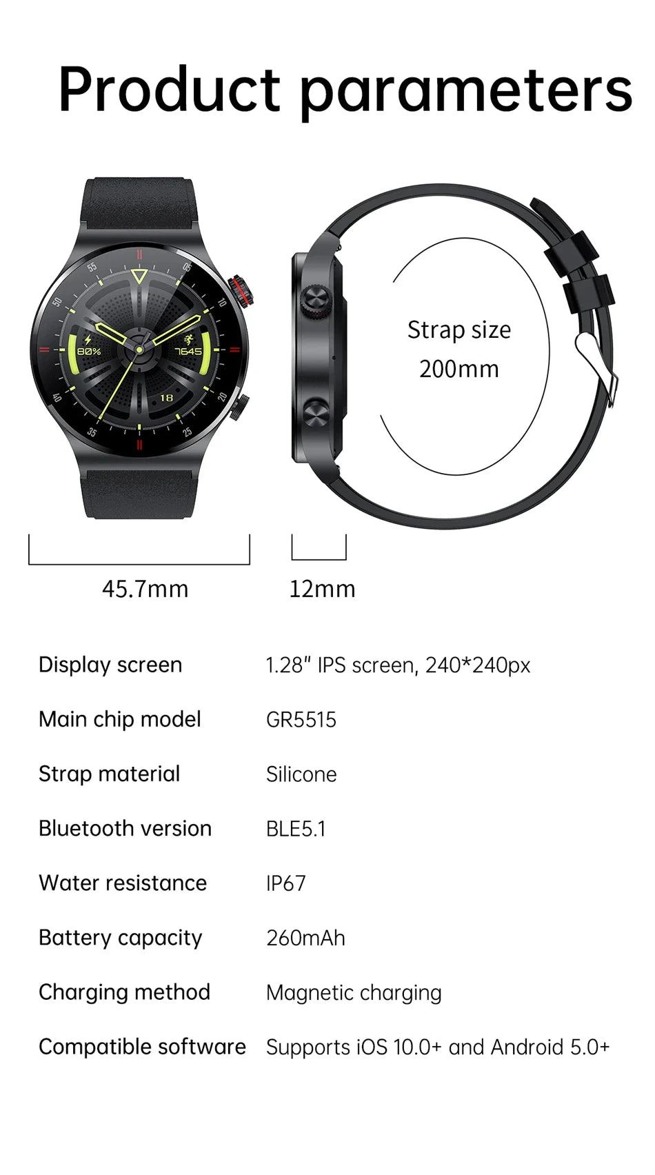 2024 Bluetooth Call Smart Watch Men Full Screen Sports Bracelet Waterproof Health Monitor waterproof SmartWatch For IOS Android