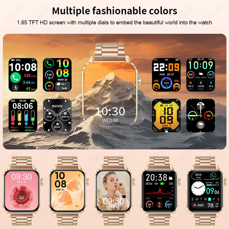 LIGE New Bluetooth Call Smart Watches Women Wrist Watch Fitness Watch Waterproof Smartwatch For Xiaomi Huawei Android iOS iPhone