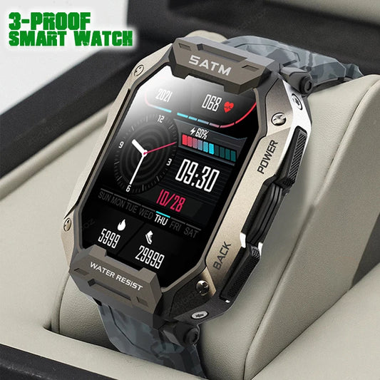 2024 New 3-proof Smart Watch Man Professional Waterproof Sport Fitness Tracker Outdoor Smartwatch For Swimming Watches For Men